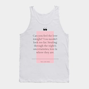 The Lion King Love Wall Art Tank Top